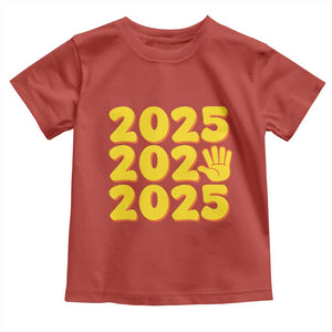Funny Happy New Year 2025 Toddler T Shirt TS09 Red Print Your Wear