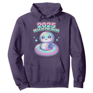 Year Of The Snake 2025 Hoodie Cute Snake Happy New Year TS09 Purple Print Your Wear