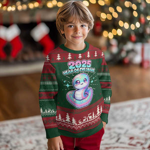 Year Of The Snake 2025 Ugly Christmas Sweater Cute Snake Happy New Year TS09 Christmas Print Your Wear