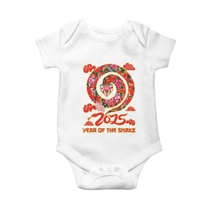 Lunar New Year 2025 Baby Onesie Year Of The Snake China Traditional TS09 White Print Your Wear