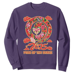 Lunar New Year 2025 Sweatshirt Year Of The Snake China Traditional TS09 Purple Print Your Wear