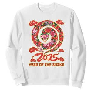 Lunar New Year 2025 Sweatshirt Year Of The Snake China Traditional TS09 White Print Your Wear