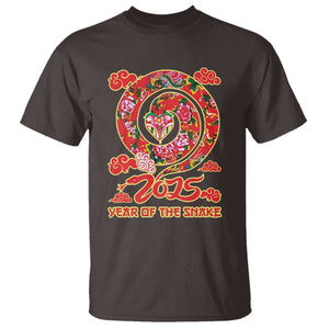 Lunar New Year 2025 T Shirt Year Of The Snake China Traditional TS09 Dark Chocolate Print Your Wear