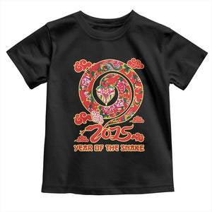 Lunar New Year 2025 Toddler T Shirt Year Of The Snake China Traditional TS09 Black Print Your Wear