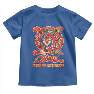 Lunar New Year 2025 Toddler T Shirt Year Of The Snake China Traditional TS09 Royal Blue Print Your Wear