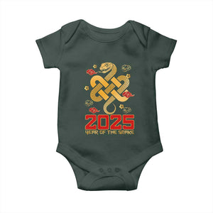 Year Of The Snake 2025 Baby Onesie Lunar New Year Chinese Traditional TS09 Print Your Wear