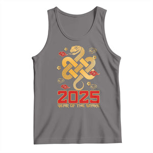 Year Of The Snake 2025 Tank Top Lunar New Year Chinese Traditional TS09 Deep Heather Print Your Wear