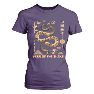 Lunar New Year 2025 T Shirt For Women Year Of The Snake 2025 Chinese China TS09 Purple Print Your Wear