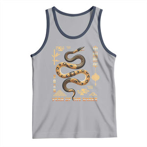 Lunar New Year 2025 Tank Top Year Of The Snake 2025 Chinese China TS09 Athletic Heather Navy Print Your Wear