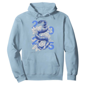 Year Of The Snake 2025 Hoodie Chinese New Year Blue Snake TS09 Light Blue Print Your Wear