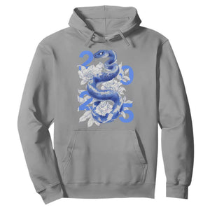 Year Of The Snake 2025 Hoodie Chinese New Year Blue Snake TS09 Sport Gray Print Your Wear