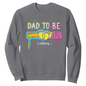 New Dad 2025 Sweatshirt Loading Dad To Be Est 2025 TS09 Charcoal Print Your Wear