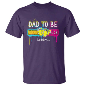 New Dad 2025 T Shirt Loading Dad To Be Est 2025 TS09 Purple Print Your Wear