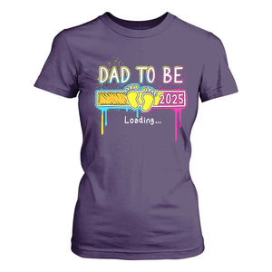 New Dad 2025 T Shirt For Women Loading Dad To Be Est 2025 TS09 Purple Print Your Wear