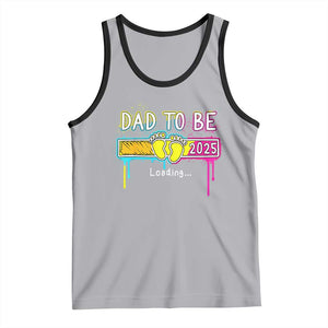 New Dad 2025 Tank Top Loading Dad To Be Est 2025 TS09 Athletic Heather Black Print Your Wear