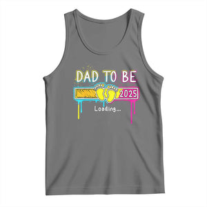 New Dad 2025 Tank Top Loading Dad To Be Est 2025 TS09 Black Heather Print Your Wear