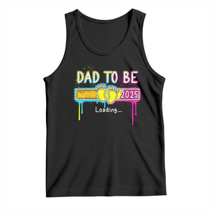 New Dad 2025 Tank Top Loading Dad To Be Est 2025 TS09 Black Print Your Wear