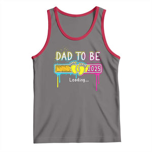 New Dad 2025 Tank Top Loading Dad To Be Est 2025 TS09 Deep Heather Red Print Your Wear