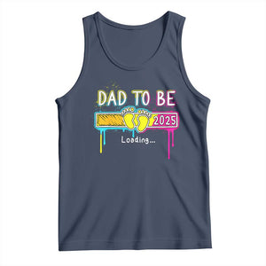 New Dad 2025 Tank Top Loading Dad To Be Est 2025 TS09 Navy Print Your Wear