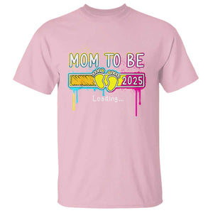 New Mom 2025 T Shirt Loading Mom To Be Est 2025 TS09 Light Pink Print Your Wear