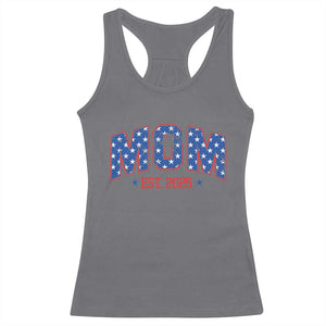 Mom Est 2025 Racerback Tank Top Patriotic America Flag New Mother TS09 Charcoal Print Your Wear