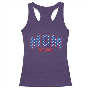 Mom Est 2025 Racerback Tank Top Patriotic America Flag New Mother TS09 Purple Print Your Wear