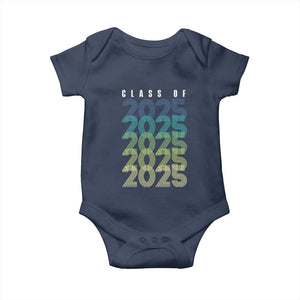 Graduation Baby Onesie Class Of 2025 Retro TS09 Navy Print Your Wear
