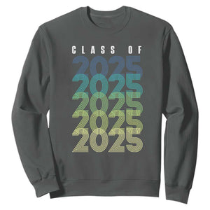 Graduation Sweatshirt Class Of 2025 Retro TS09 Dark Heather Print Your Wear
