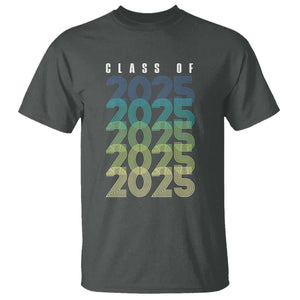 Graduation T Shirt Class Of 2025 Retro TS09 Dark Heather Print Your Wear