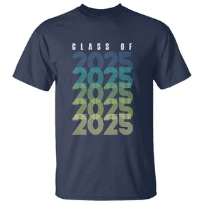 Graduation T Shirt Class Of 2025 Retro TS09 Navy Print Your Wear