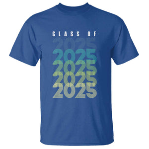 Graduation T Shirt Class Of 2025 Retro TS09 Royal Blue Print Your Wear