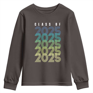 Graduation Youth Sweatshirt Class Of 2025 Retro TS09 Dark Chocolate Print Your Wear