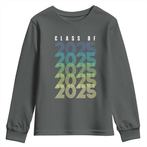 Graduation Youth Sweatshirt Class Of 2025 Retro TS09 Dark Heather Print Your Wear