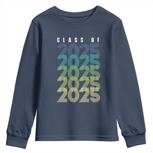 Graduation Youth Sweatshirt Class Of 2025 Retro TS09 Navy Print Your Wear