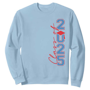 Graduation Class Of 2025 Sweatshirt TS09 Light Blue Print Your Wear