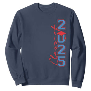 Graduation Class Of 2025 Sweatshirt TS09 Navy Print Your Wear