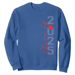 Graduation Class Of 2025 Sweatshirt TS09 Royal Blue Print Your Wear