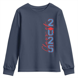 Graduation Class Of 2025 Youth Sweatshirt TS09 Navy Print Your Wear