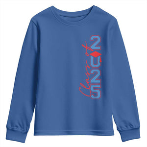 Graduation Class Of 2025 Youth Sweatshirt TS09 Royal Blue Print Your Wear