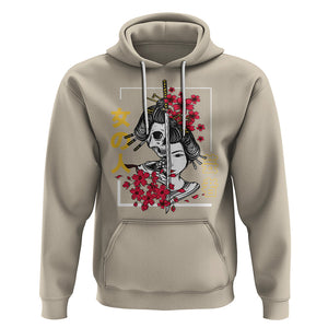 Japanese Samurai Hoodie Floral Warrior Geisha Woman Tokyo Anime TS09 Sand Printyourwear