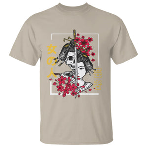 Japanese Samurai T Shirt Floral Warrior Geisha Woman Tokyo Anime TS09 Sand Printyourwear