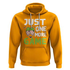 Funny Video Gamer Hoodie Just One More Game Kids Boys Man TS09 Gold Printyourwear
