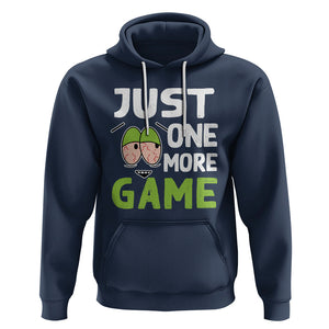 Funny Video Gamer Hoodie Just One More Game Kids Boys Man TS09 Navy Printyourwear
