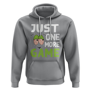 Funny Video Gamer Hoodie Just One More Game Kids Boys Man TS09 Sport Gray Printyourwear