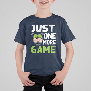 Funny Video Gamer T Shirt For Kid Just One More Game Kids Boys Man TS09 Navy Printyourwear