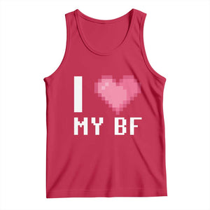 Funny Girlfriend Tank Top I Love My BF Boyfriend Valentines TS09 Red Print Your Wear