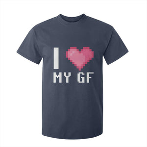 Funny Boyfriend T Shirt For Kid I Love My GF Girlfriend Valentines TS09 Navy Print Your Wear