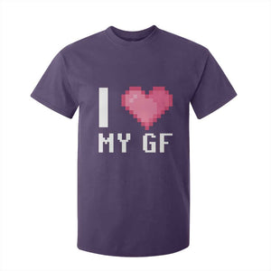 Funny Boyfriend T Shirt For Kid I Love My GF Girlfriend Valentines TS09 Purple Print Your Wear