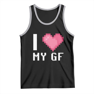 Funny Boyfriend Tank Top I Love My GF Girlfriend Valentines TS09 Black Athletic Heather Print Your Wear