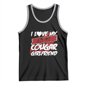Funny Boyfriend Tank Top I Love My Cougar Girlfriend Valentines TS09 Black Athletic Heather Print Your Wear
